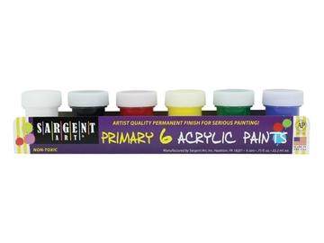 TEMPERA SARGENT X 6 COLORES ACRILICA