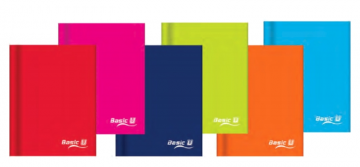 LIBRETA 200 PAG PEQ. C. DURA COLORES BASIC-U